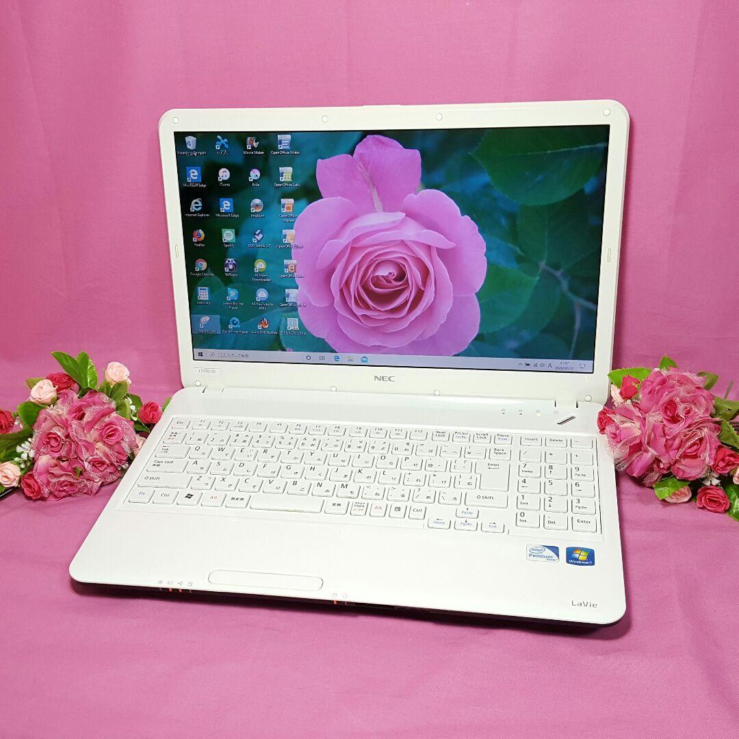 Win10搭載✿白色LaVie✿高速メモリ4G✿HDMI✿大容量✿Wi-Fi