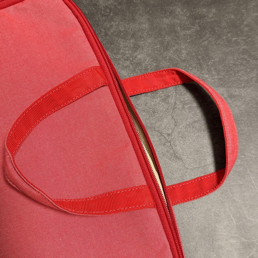 【美品】ファミリア　デニム　PCケース　赤