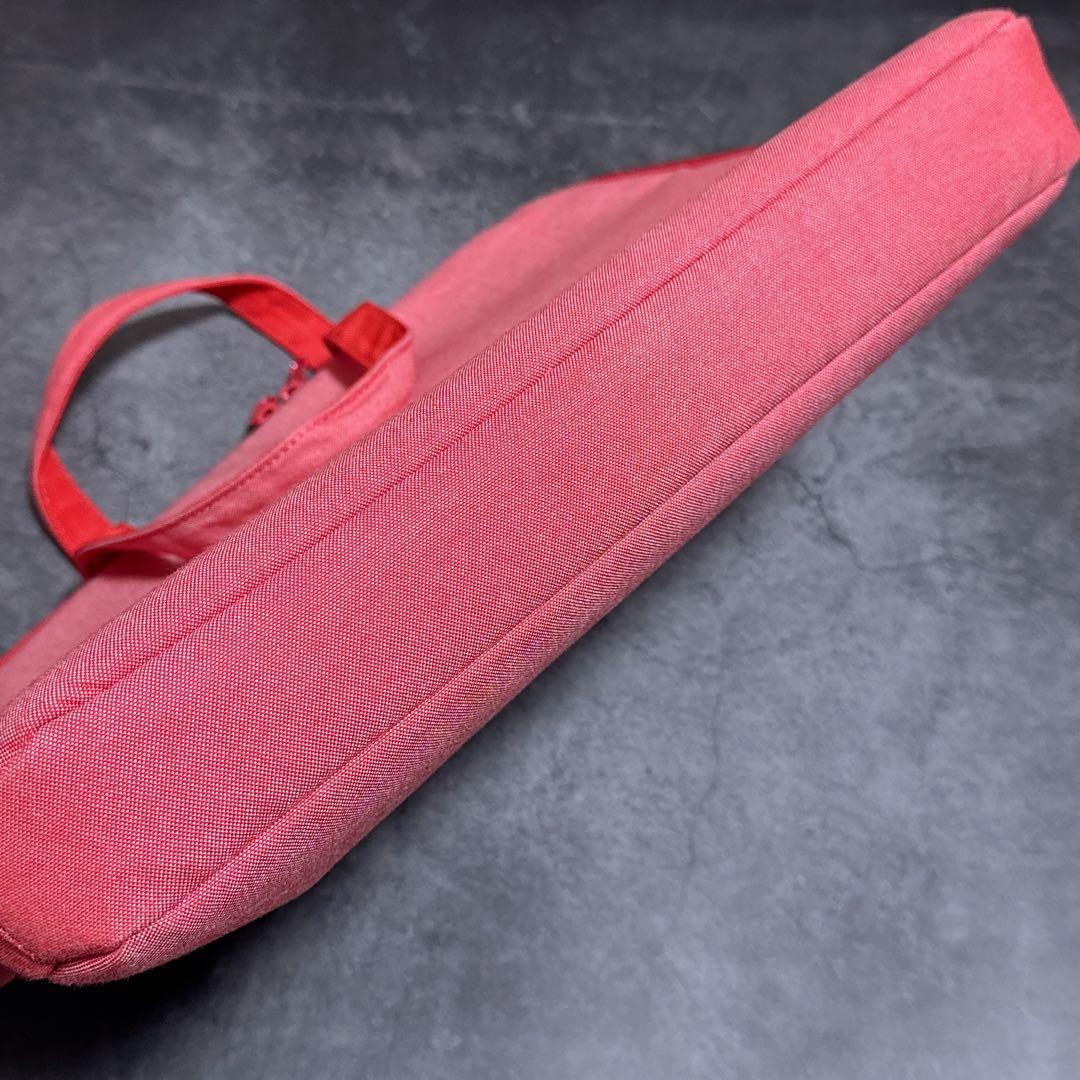 【美品】ファミリア　デニム　PCケース　赤