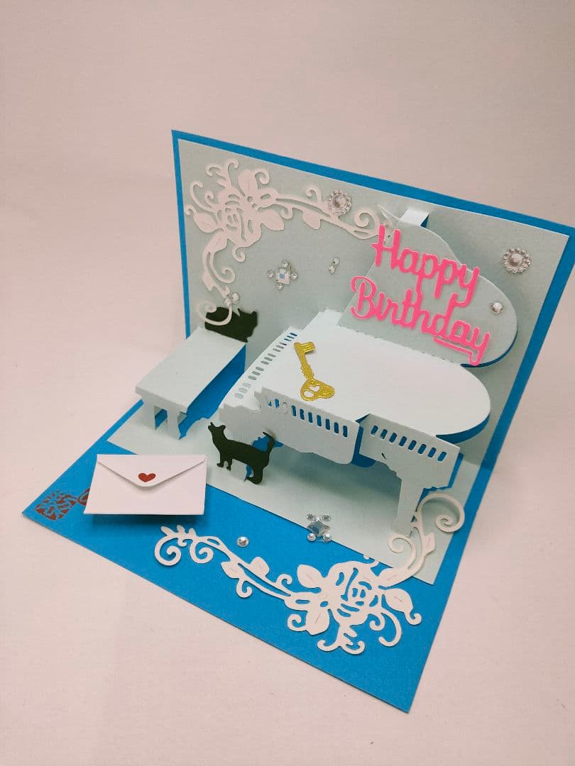 フォロワー様限定688円世界に1つだけのバースデーハンドメイドメッセージカード猫