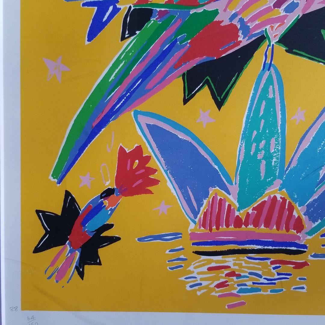 《お薦め品》大型イラスト絵画　64/150限定　版画　美術品　インテリア