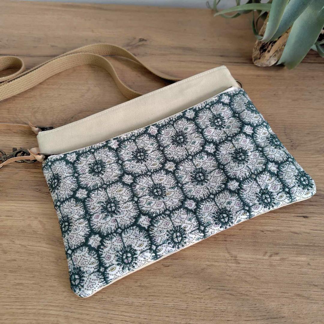 そ*ら様 ④ミナペルホネン/フォレストウェーブ×アネモネ　グリーン/サコッシュ