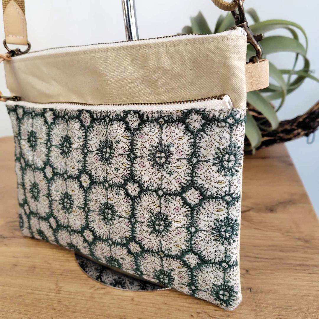 そ*ら様 ④ミナペルホネン/フォレストウェーブ×アネモネ　グリーン/サコッシュ