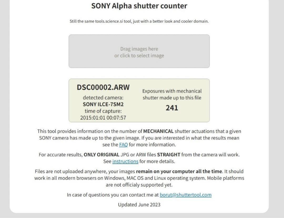 ジャンク Sony α7SM2 ボディ ILCE-7SM2 シャッター200枚台