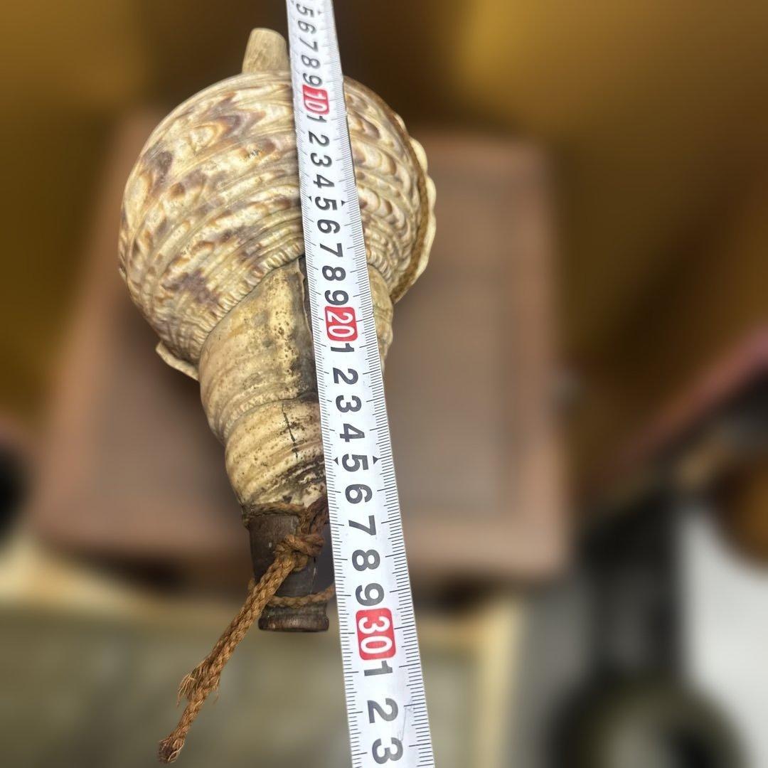 古民具 時代物 玉化 法螺 ほら貝 置物 縁起物 鑑賞石