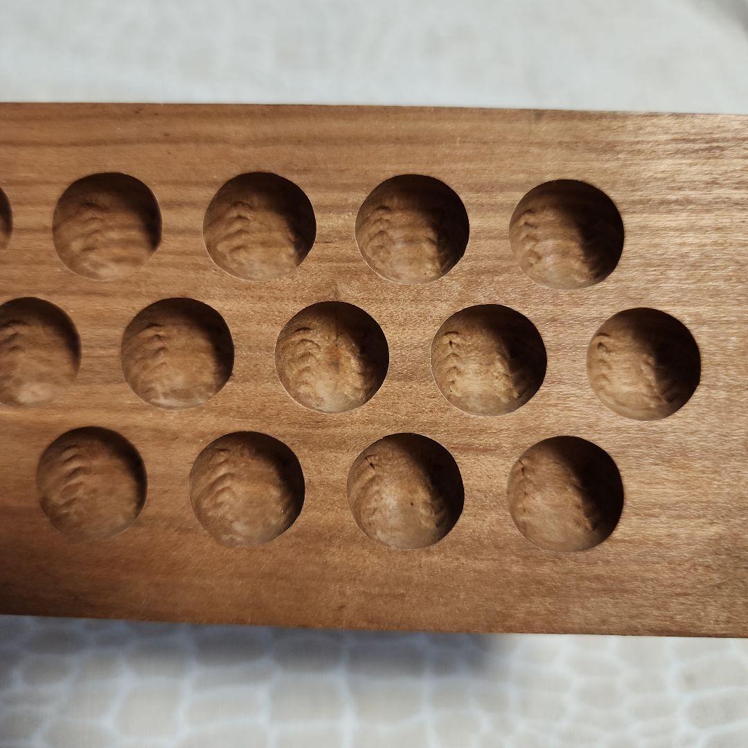 菓子木型　野球　古い 木型 菓子型 和菓子 木製 古道具 古物