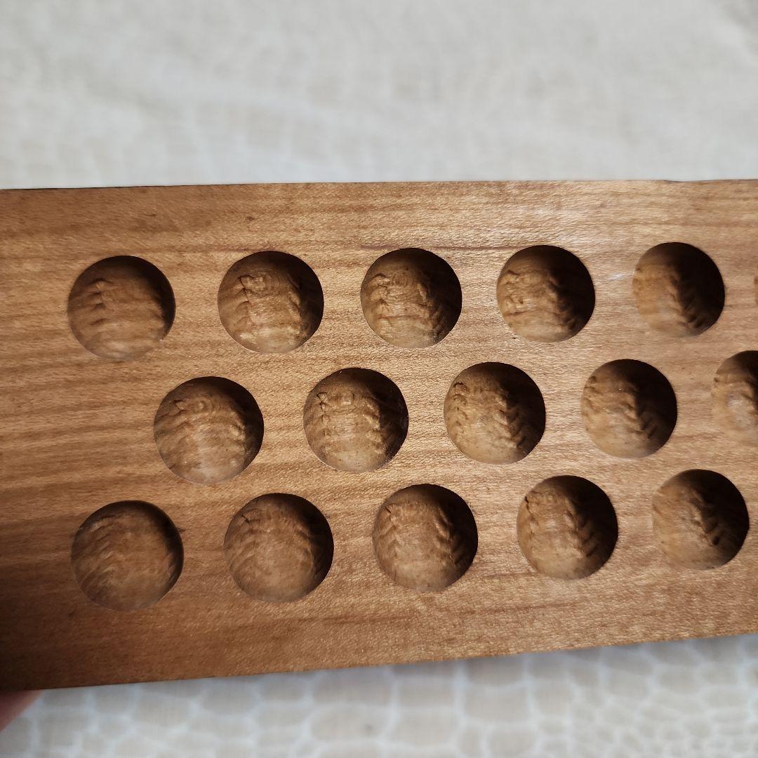 菓子木型　野球　古い 木型 菓子型 和菓子 木製 古道具 古物