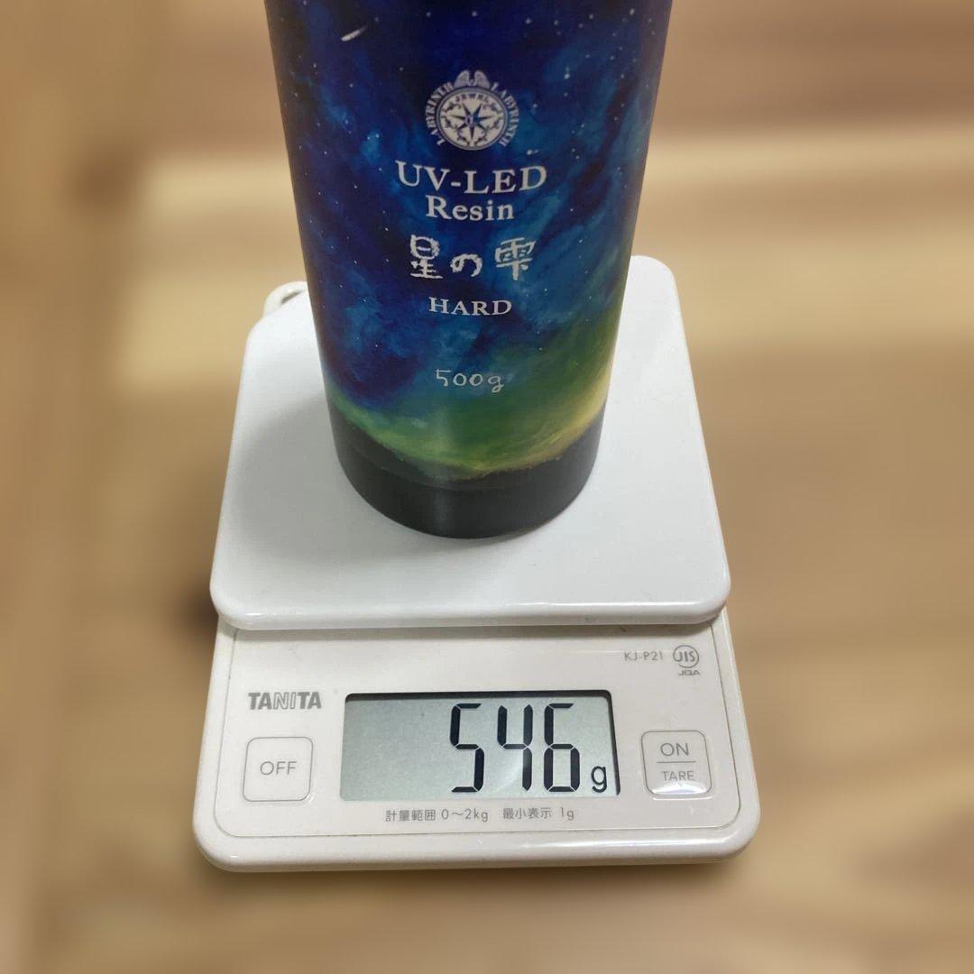 星の雫　UV/LED硬化レジン液　500g　透明／ハード　少量使用済