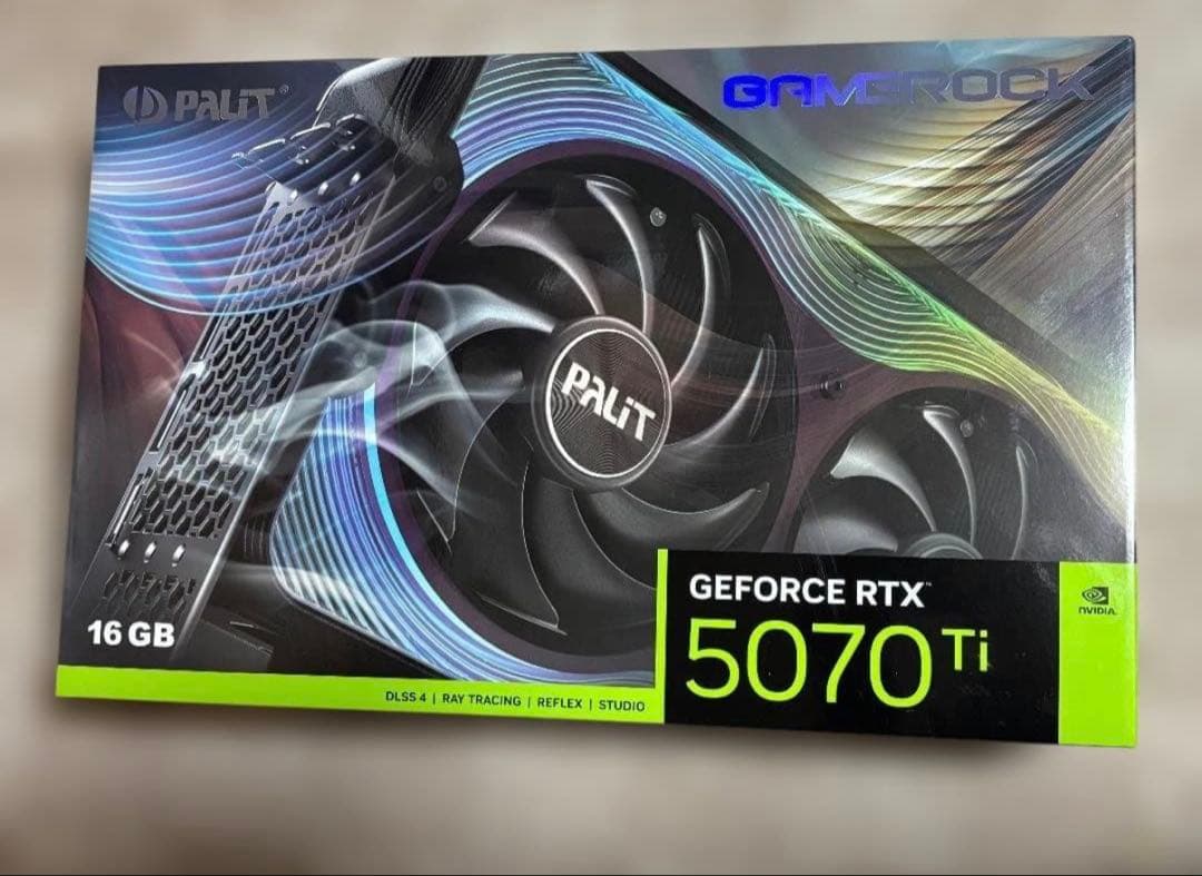グラフィックボード・グラボ・ビデオカード PALIT GAMEROCK GeForce RTX5070Ti 16GB
