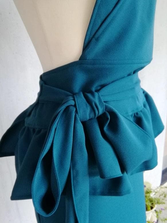 Mサイズ 1枚限定セールグリーン茶道お稽古用エプロン 116100-30