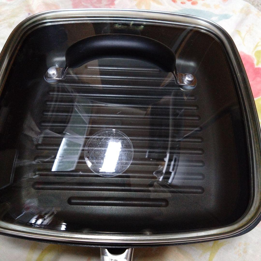 MEYER　マイヤー　パーフェクト　グリルパン　ガラスプレス＆蓋付き