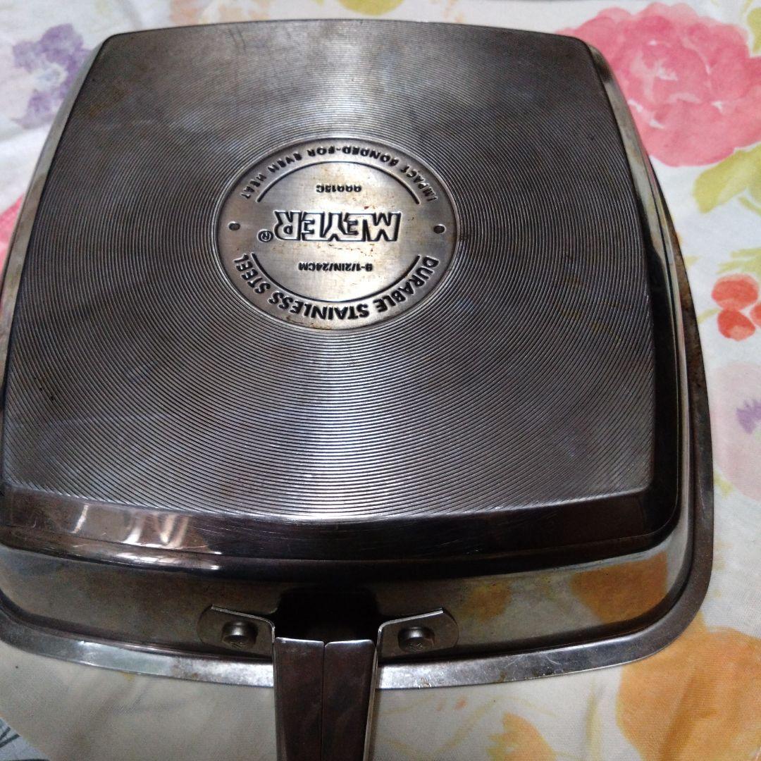 MEYER　マイヤー　パーフェクト　グリルパン　ガラスプレス＆蓋付き