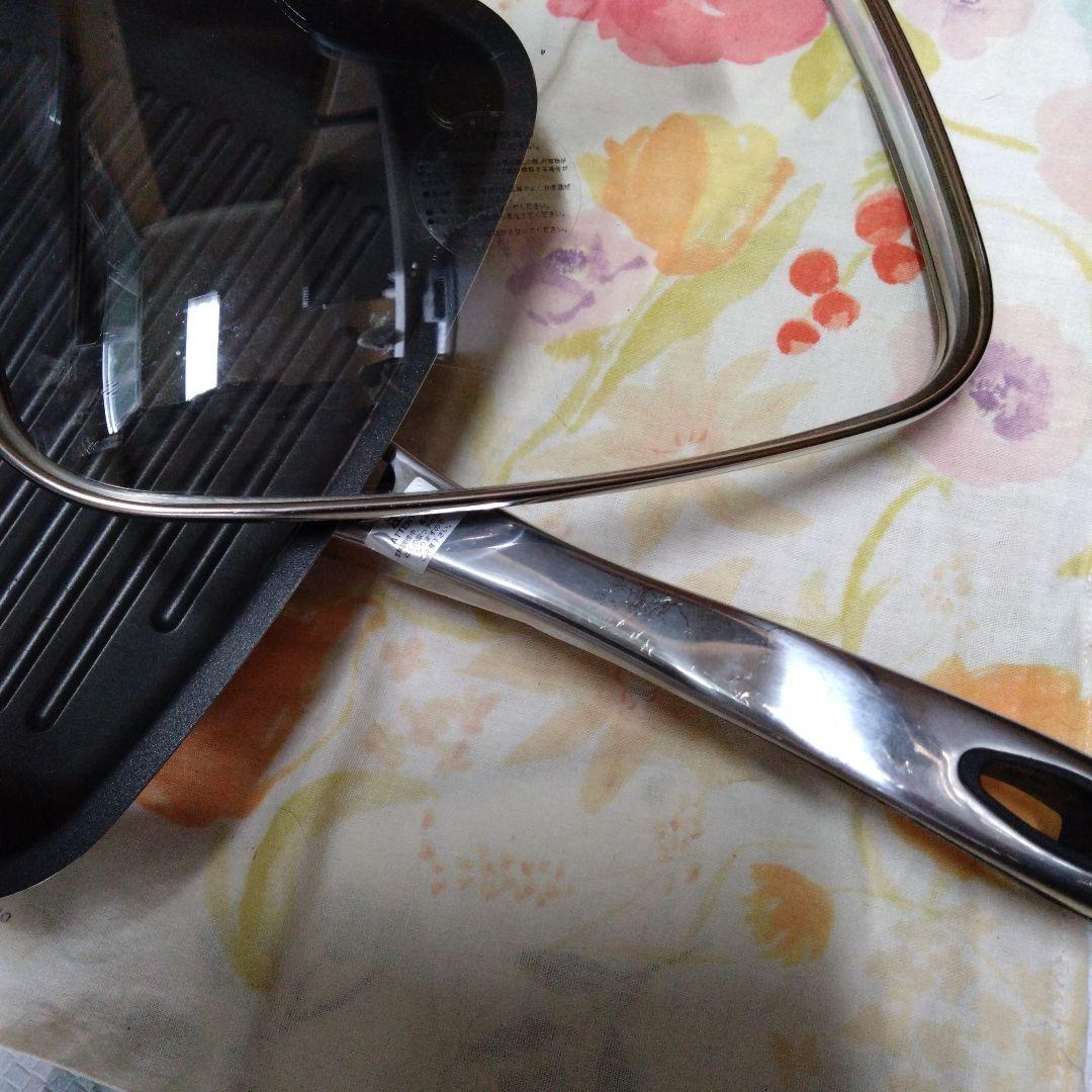 MEYER　マイヤー　パーフェクト　グリルパン　ガラスプレス＆蓋付き