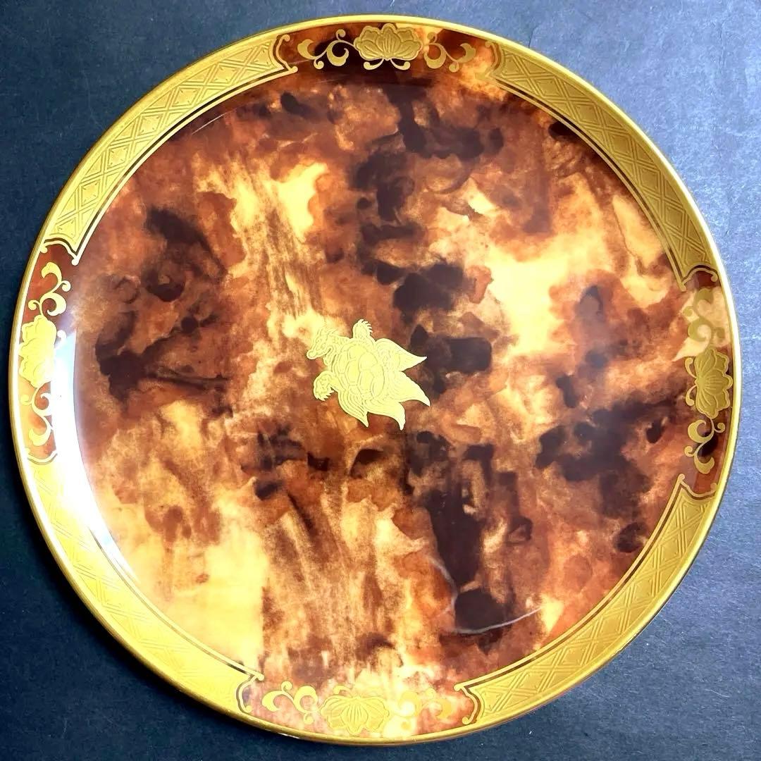 ノリタケ　マーブル柄プレート　3枚　玄武/青龍/朱雀
