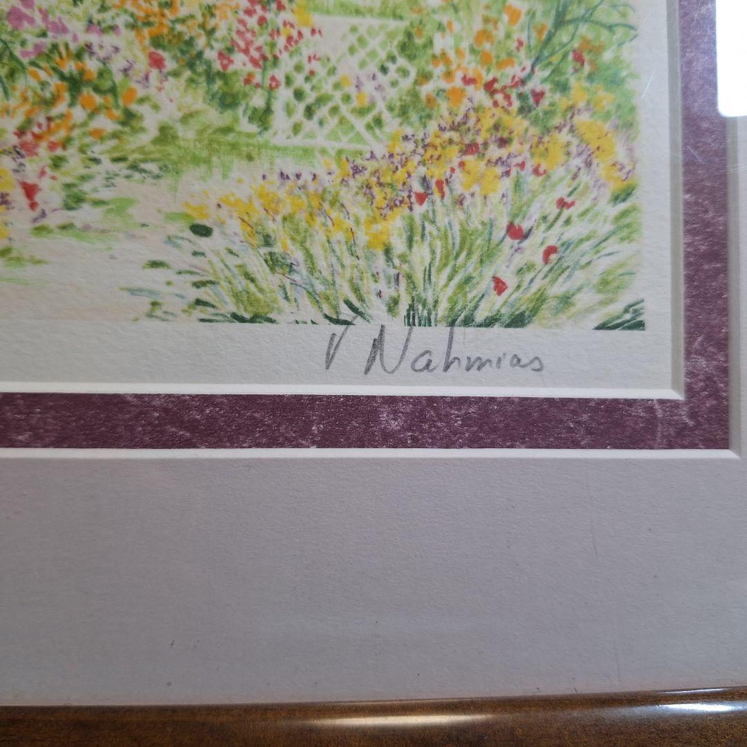 【限定版画】ヴィルジニー・ナミアス シルクスクリーン「庭園の調べ」額装済み