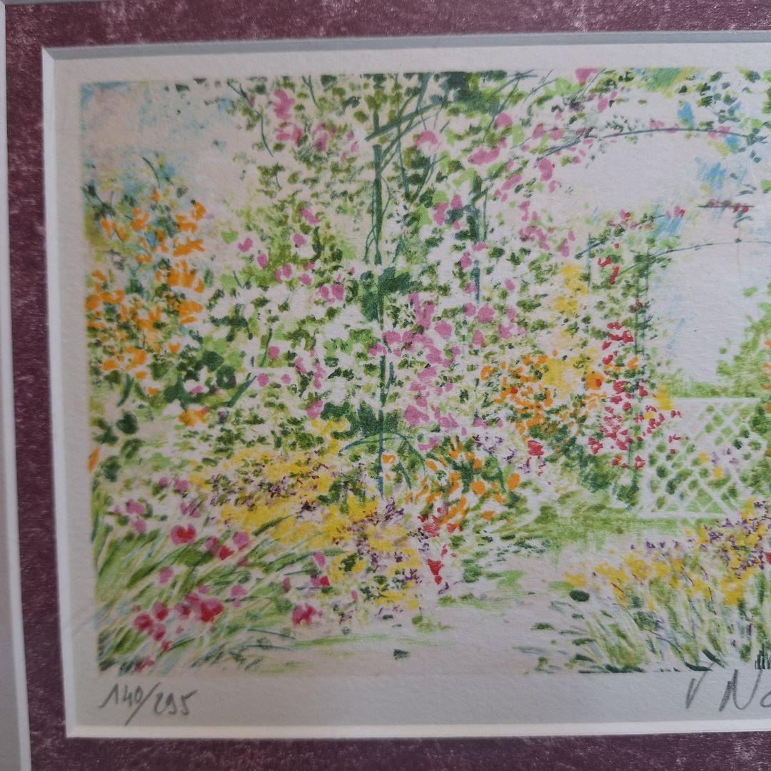 【限定版画】ヴィルジニー・ナミアス シルクスクリーン「庭園の調べ」額装済み