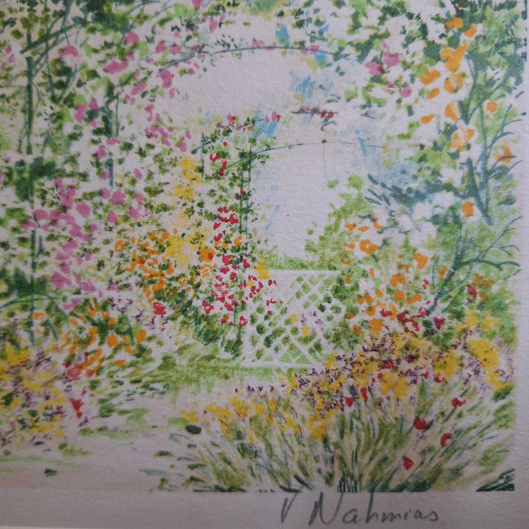 【限定版画】ヴィルジニー・ナミアス シルクスクリーン「庭園の調べ」額装済み