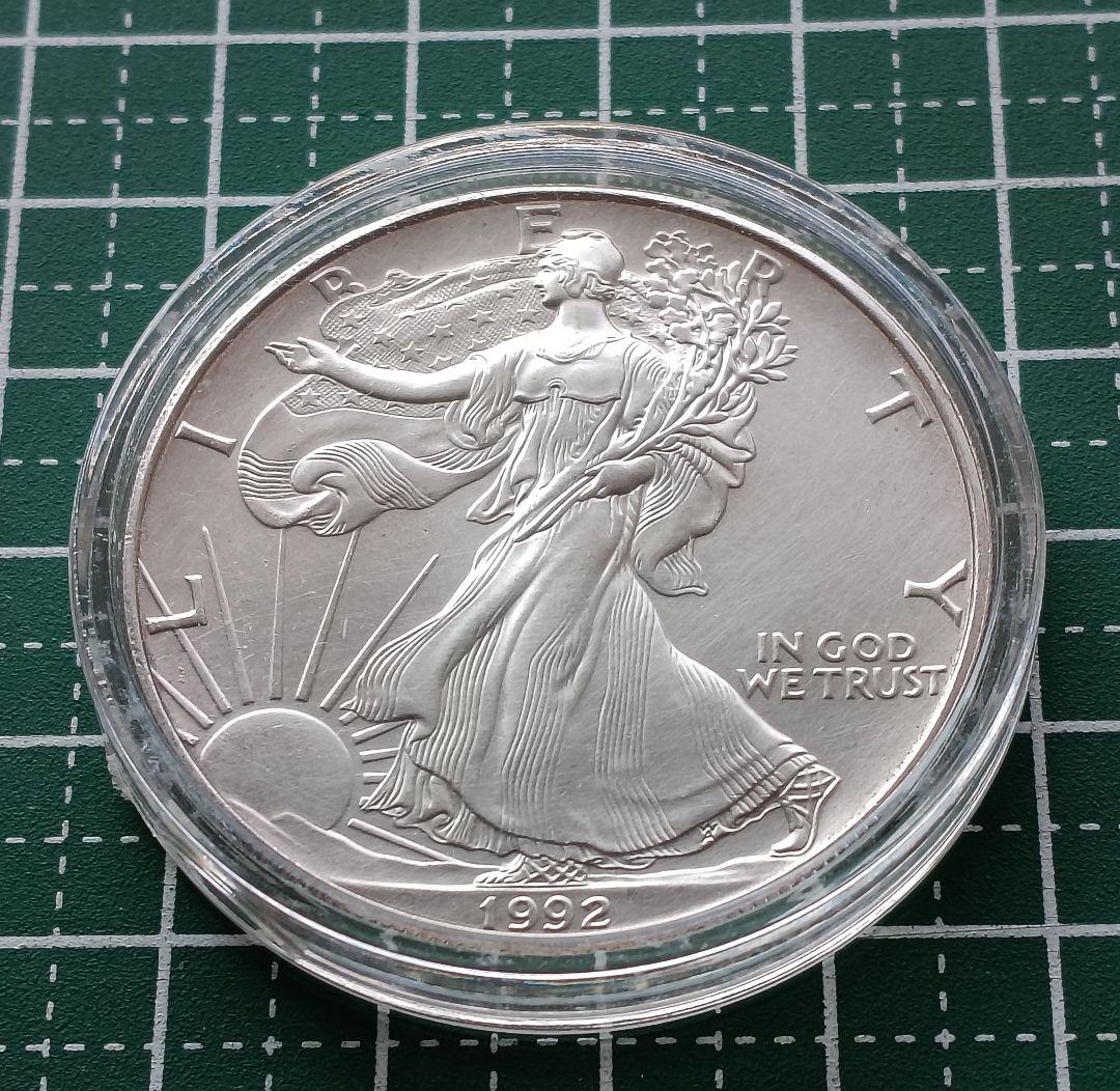 【米国銀貨】イーグル・ウオーキングリバティ 1オンス銀貨（クリアケース付き）
