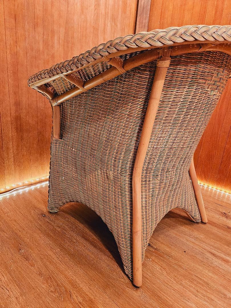 Rattan Auster ナチュラル天然素材 日本製 1Ｐソファ ①