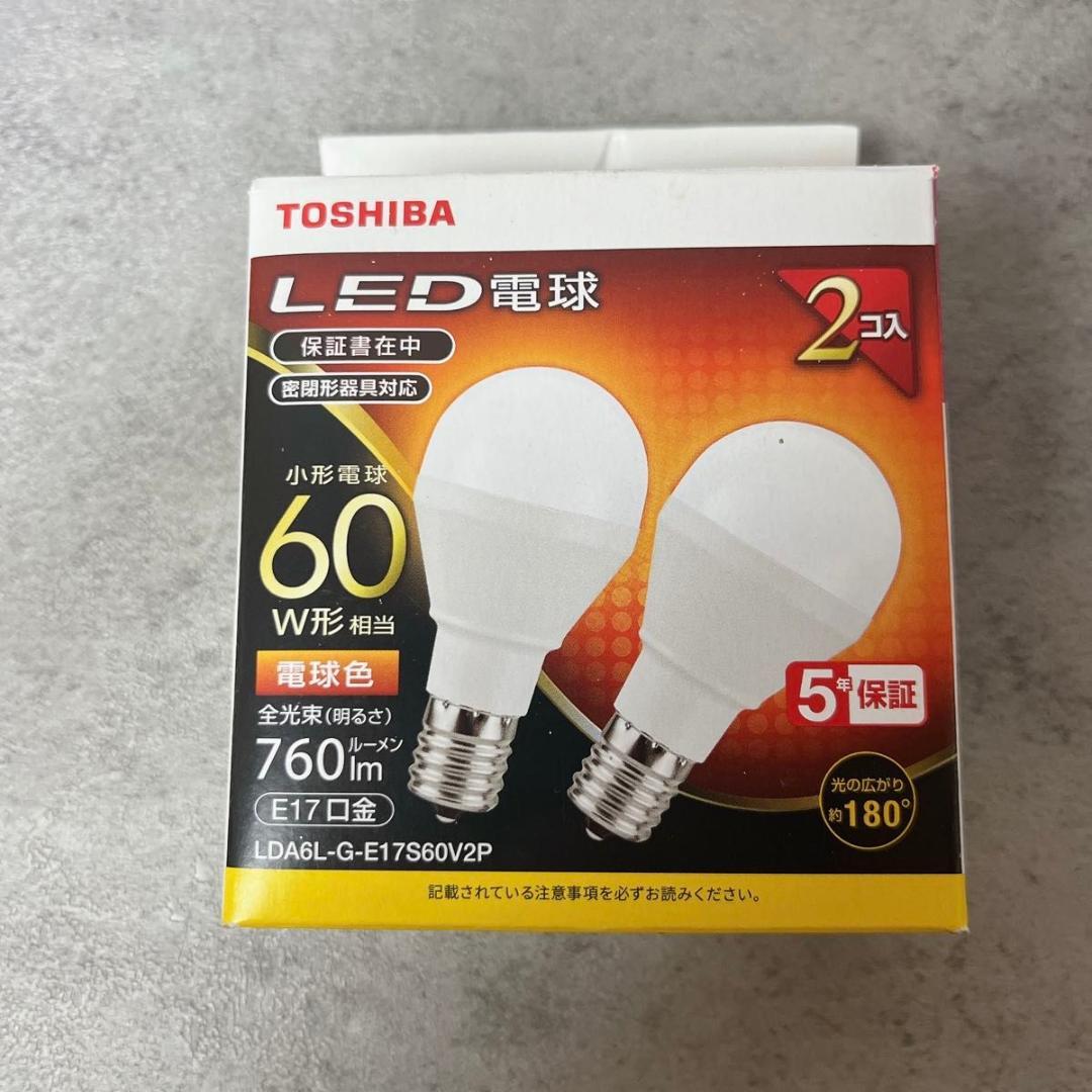 未使用 TOSHIBA 東芝 LED電球 LDA6L-G-E17S60V2 5箱
