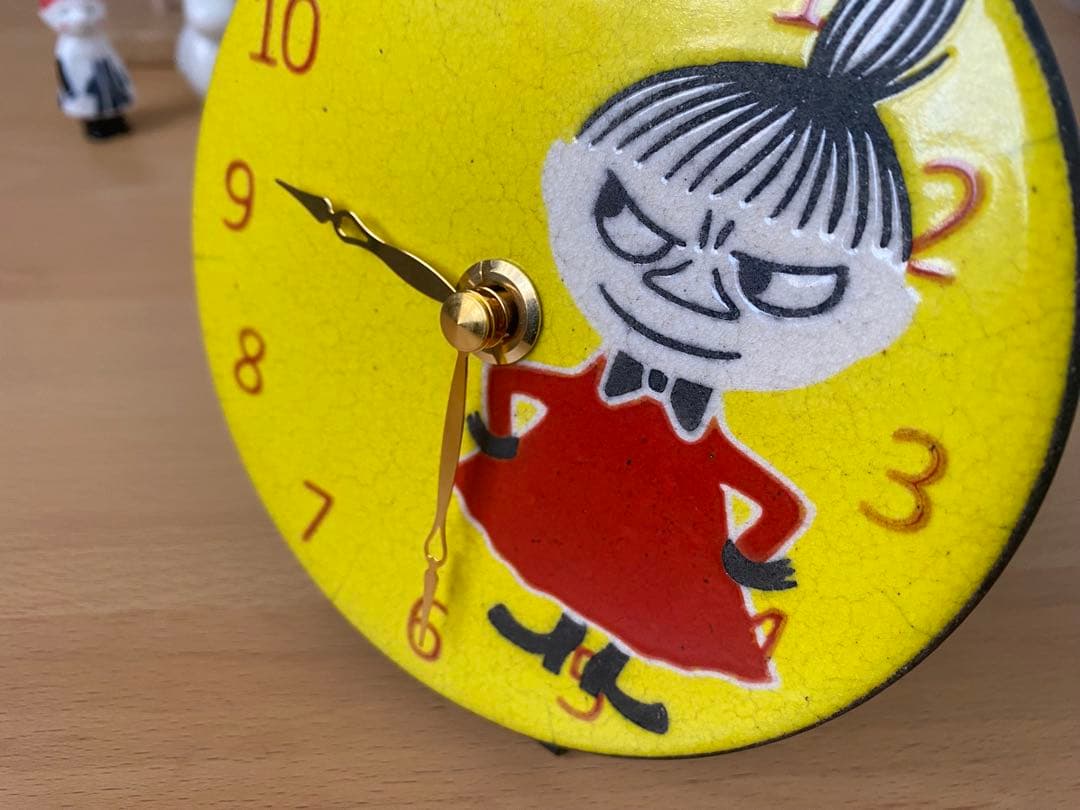 ムーミン 置時計　掛け時計 リトルミィ　ザッカレラ イタリア製陶器枠 限定