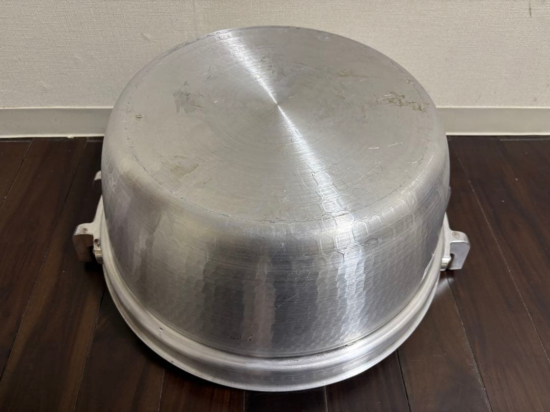 ひよっこ、本間製作所アルミ製寸胴鍋42cm 20L使用僅かの美品