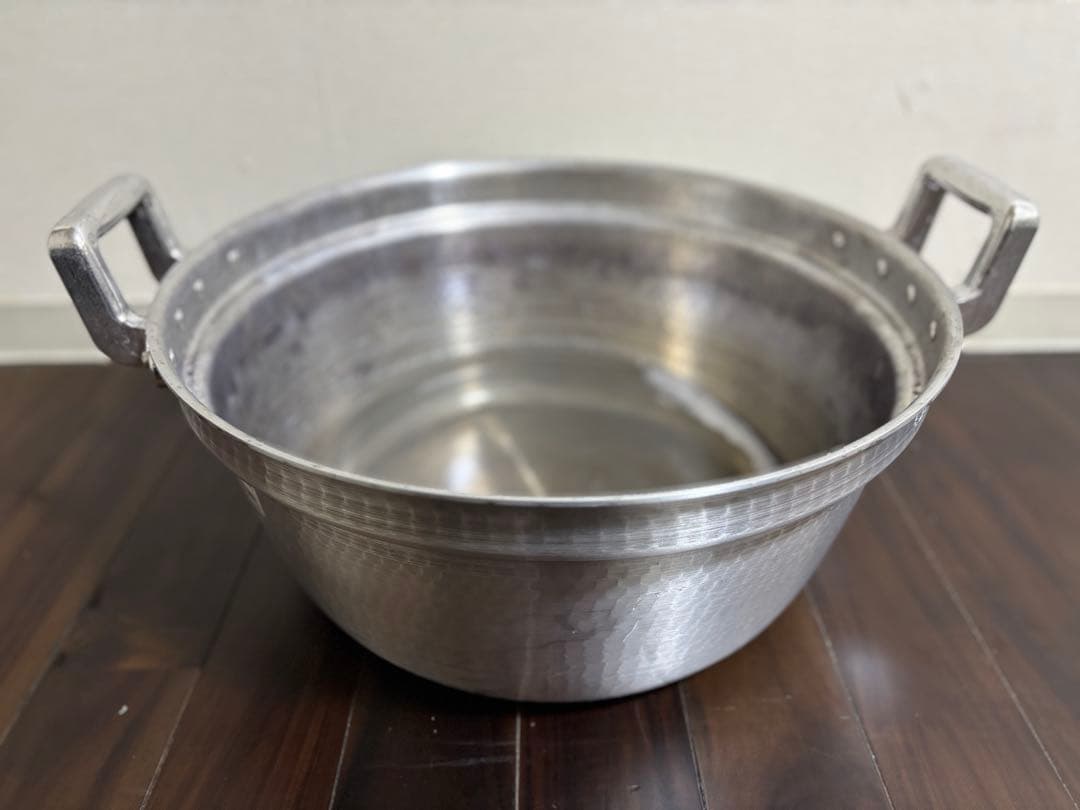 ひよっこ、本間製作所アルミ製寸胴鍋42cm 20L使用僅かの美品