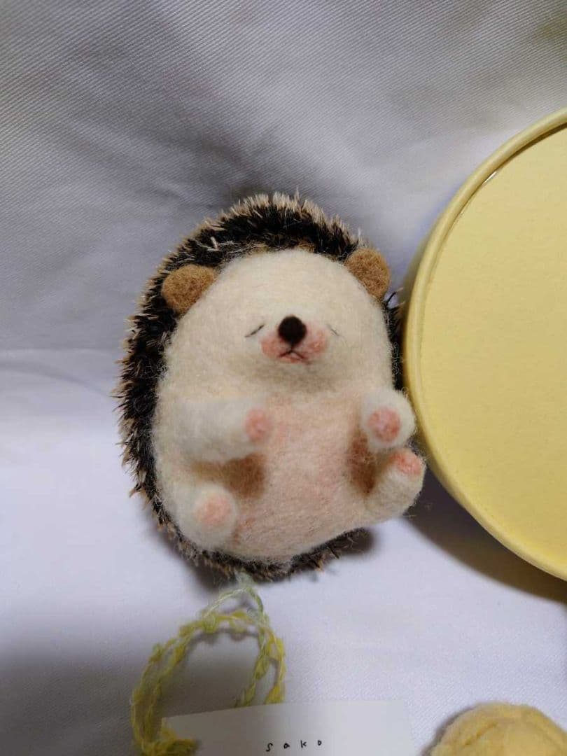 新品 ☆sako様☆ ハリネズミさん 羊毛フェルト ぬいぐるみteddybear