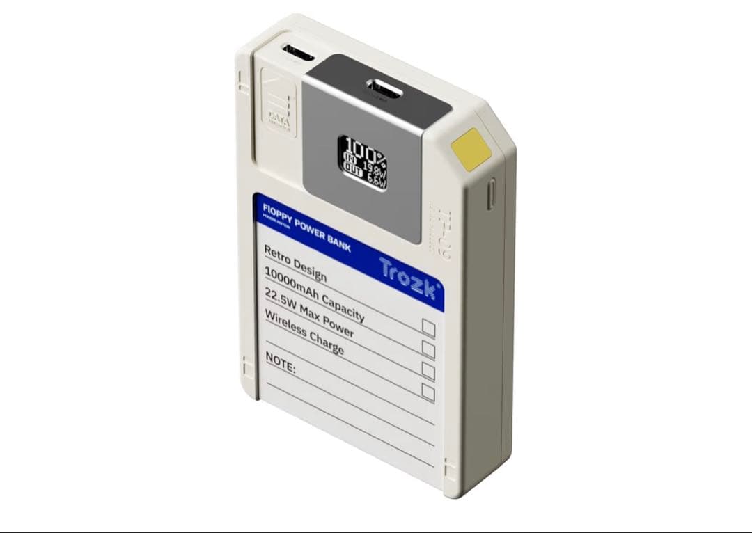 Trozkモバイルバッテリー TP09U レトロ10000mAh64Gストレージ