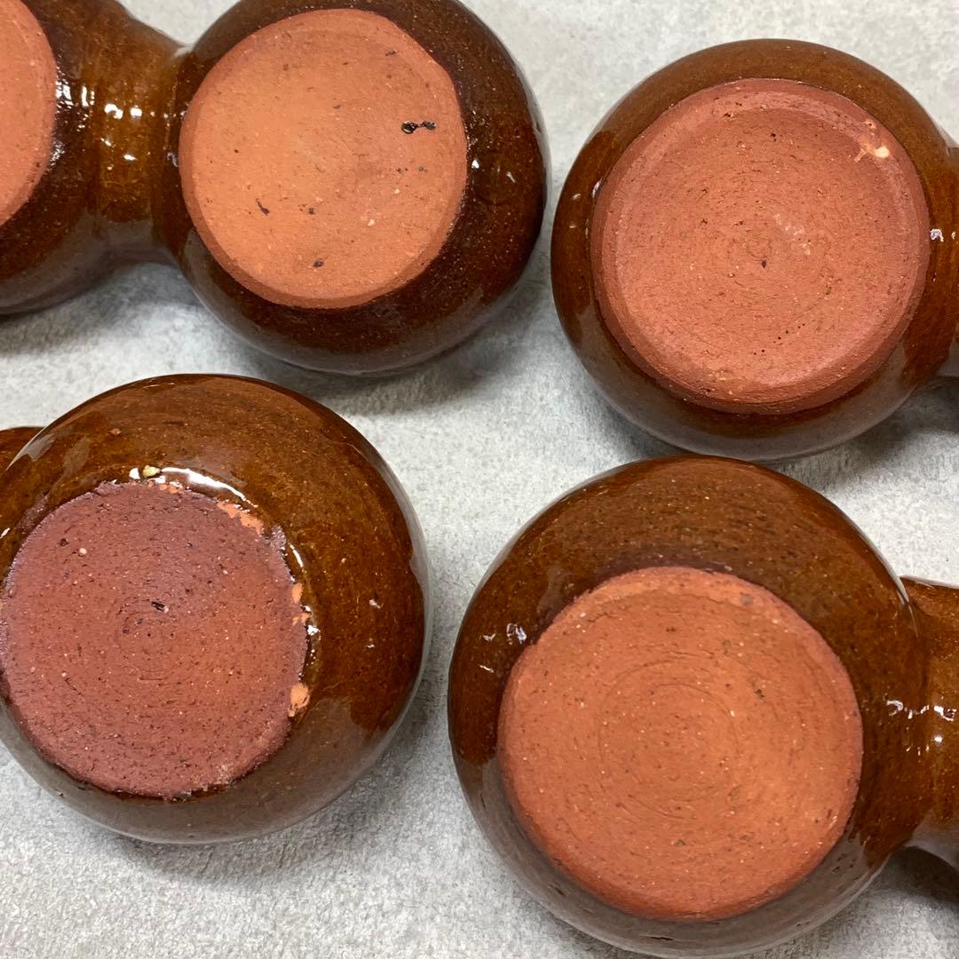 P 布志名焼 薬味入れ 4点 スリップウェア 小物入 民藝 レトロ インテリア