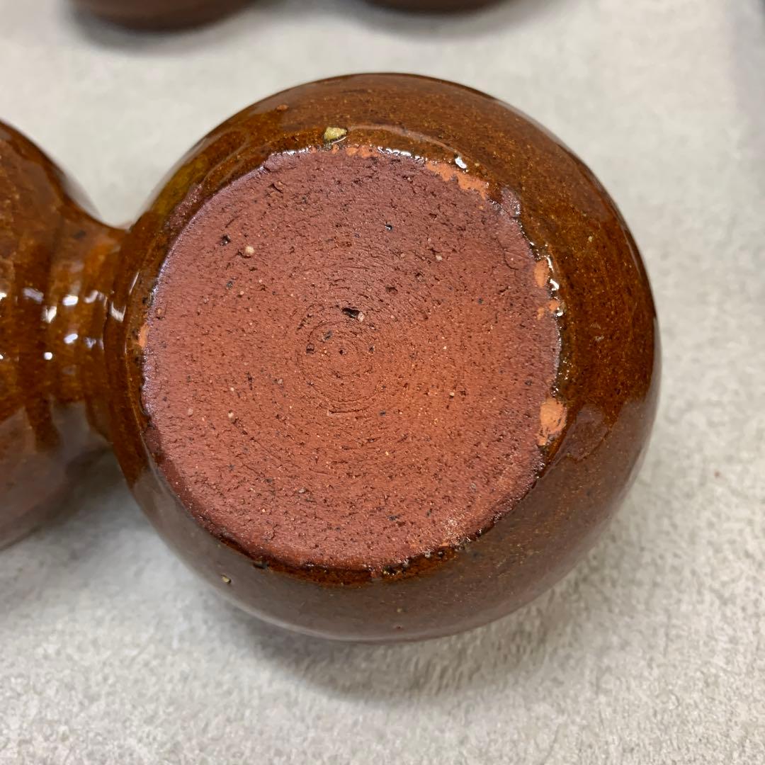 P 布志名焼 薬味入れ 4点 スリップウェア 小物入 民藝 レトロ インテリア