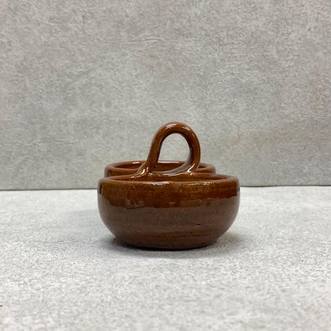 P 布志名焼 薬味入れ 4点 スリップウェア 小物入 民藝 レトロ インテリア