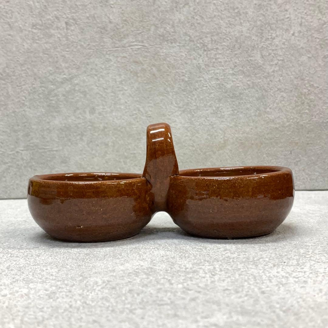 P 布志名焼 薬味入れ 4点 スリップウェア 小物入 民藝 レトロ インテリア