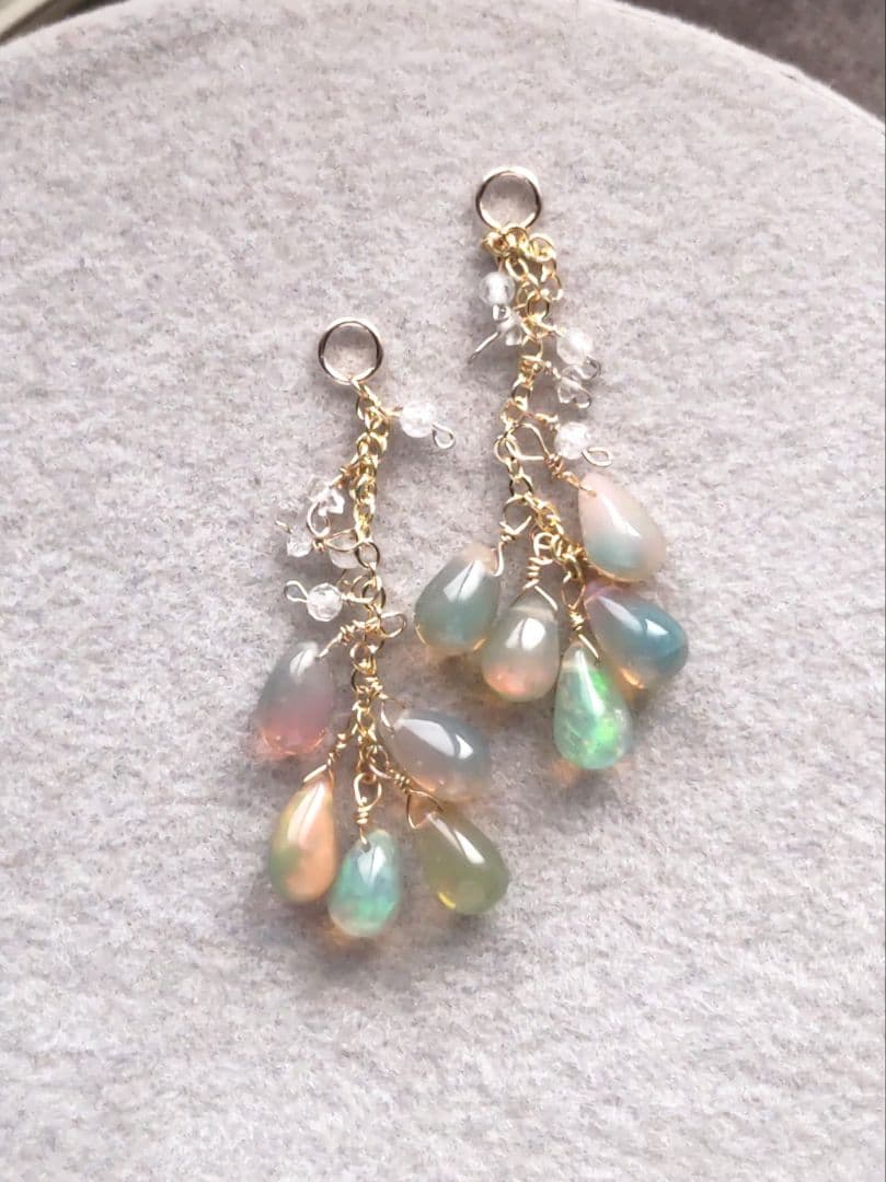 14kgfカラーオパールピアスチャーム