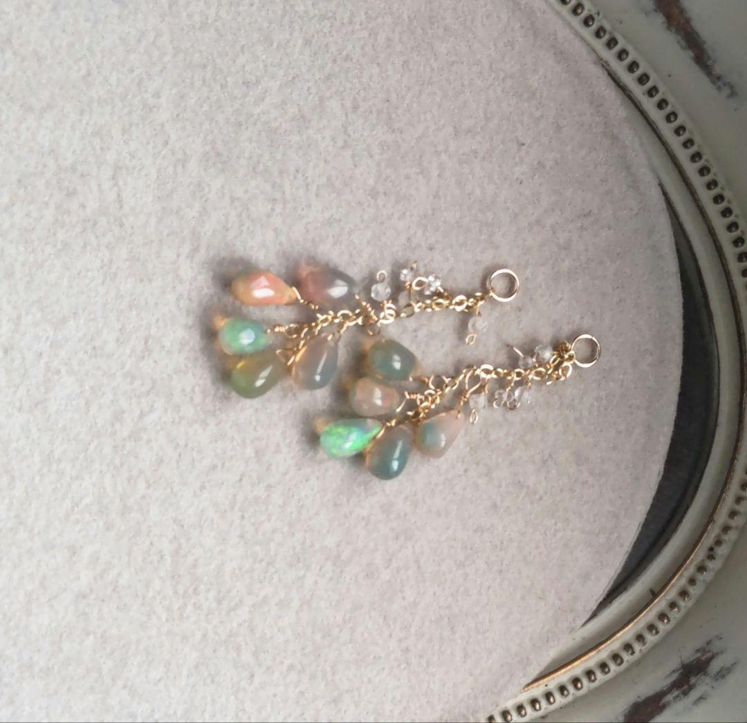 14kgfカラーオパールピアスチャーム