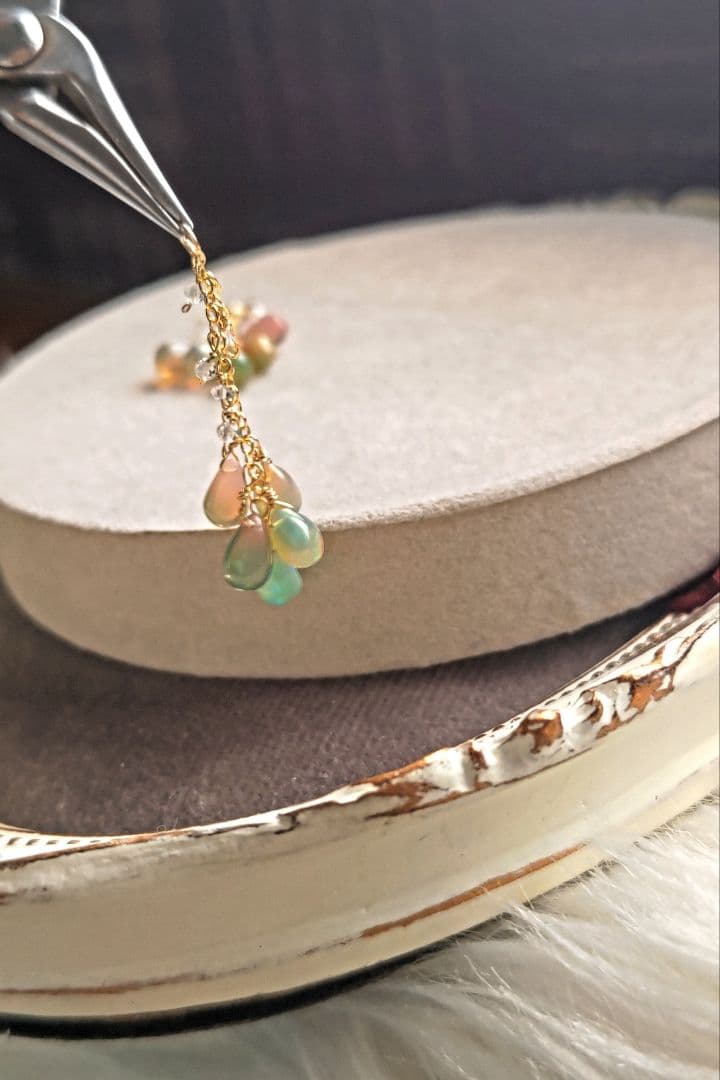 14kgfカラーオパールピアスチャーム