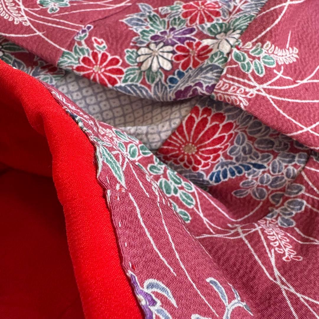 市松人形6号　身長29cmの子用着せ替え着物　正絹縮緬ピンク系