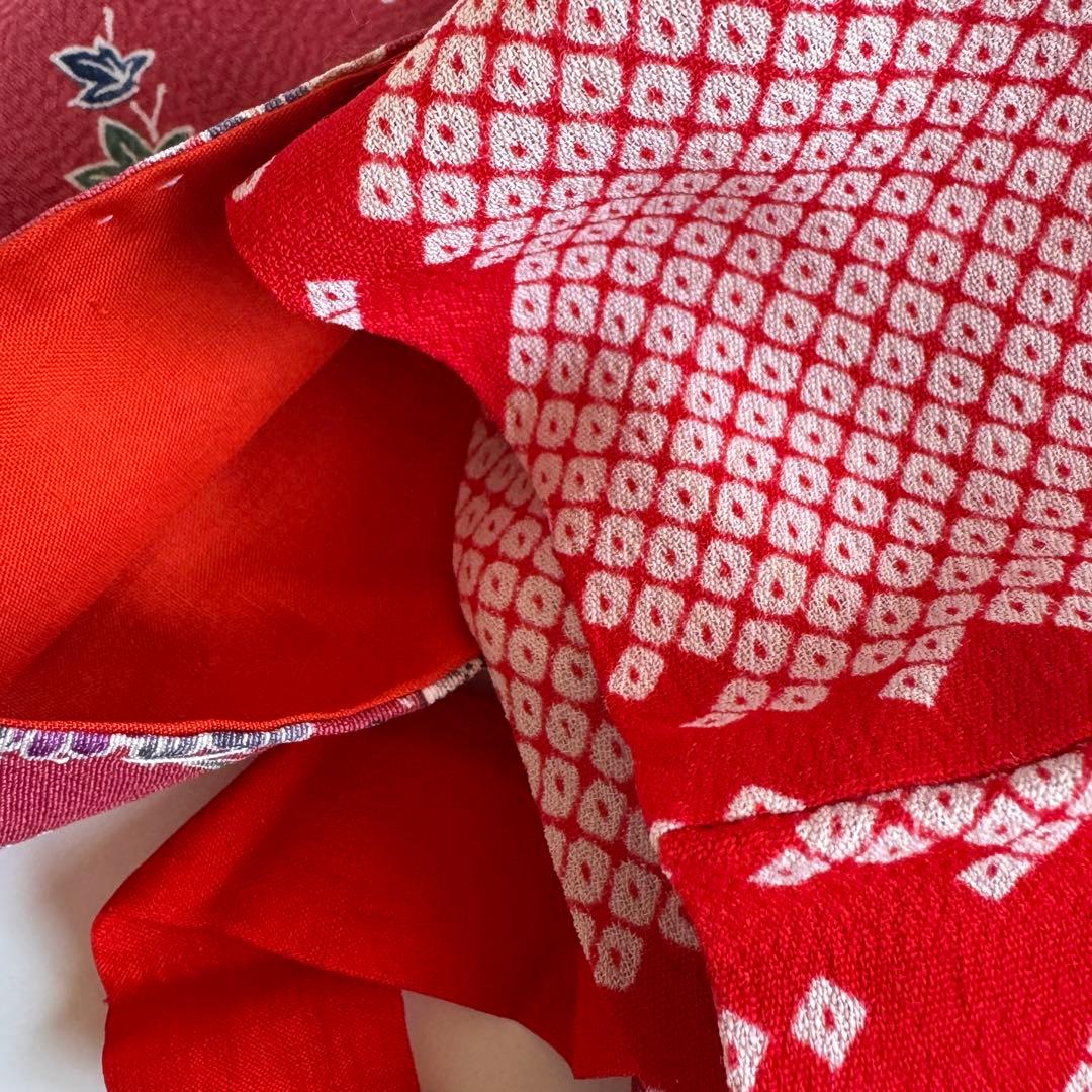 市松人形6号　身長29cmの子用着せ替え着物　正絹縮緬ピンク系