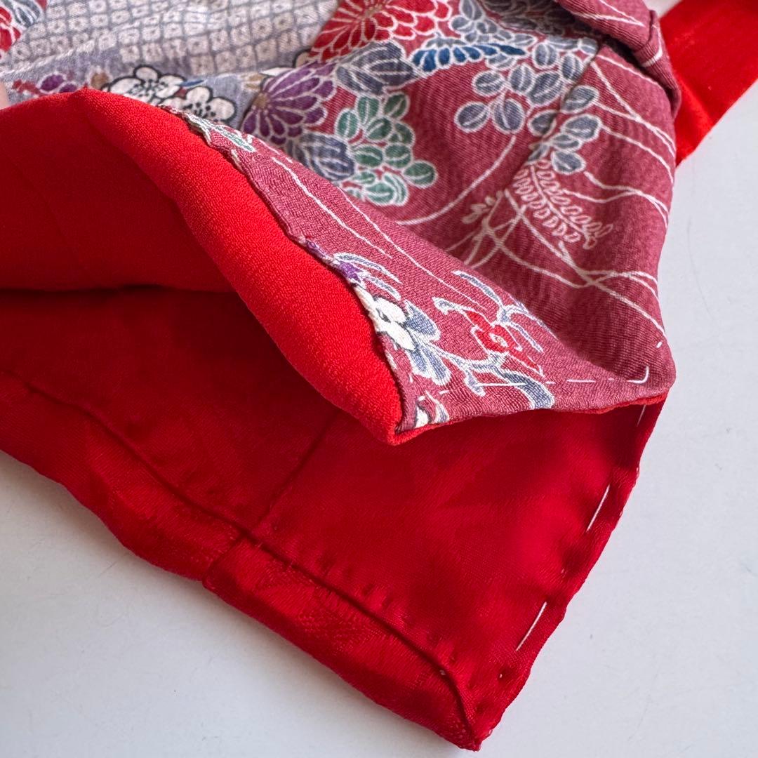 市松人形6号　身長29cmの子用着せ替え着物　正絹縮緬ピンク系