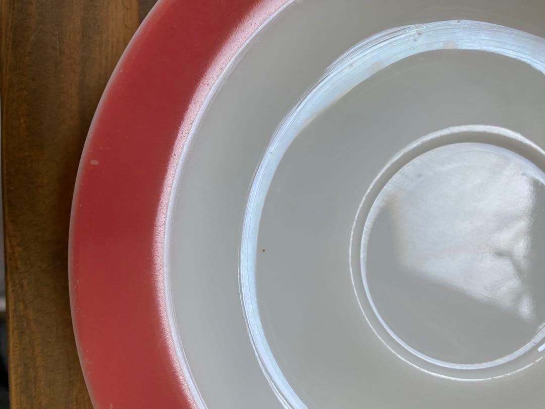 貴重　オールドパイレックス・フラミンゴピンクシリーズ中皿3、カップ&ソーサー2