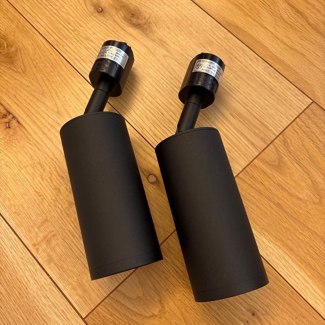 スポットライト E11 黒ブラック2個セットライト付き