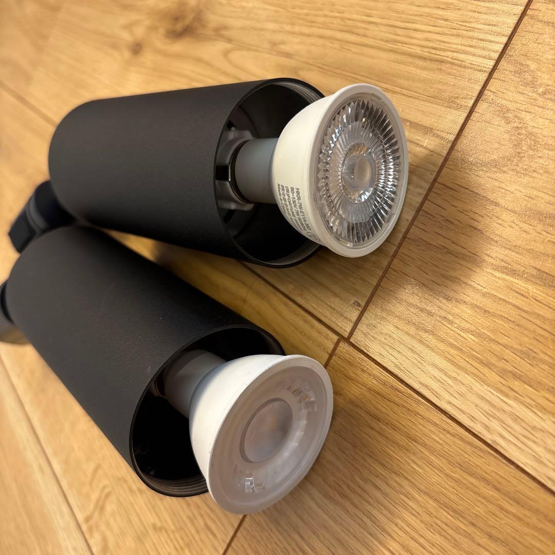 スポットライト E11 黒ブラック2個セットライト付き