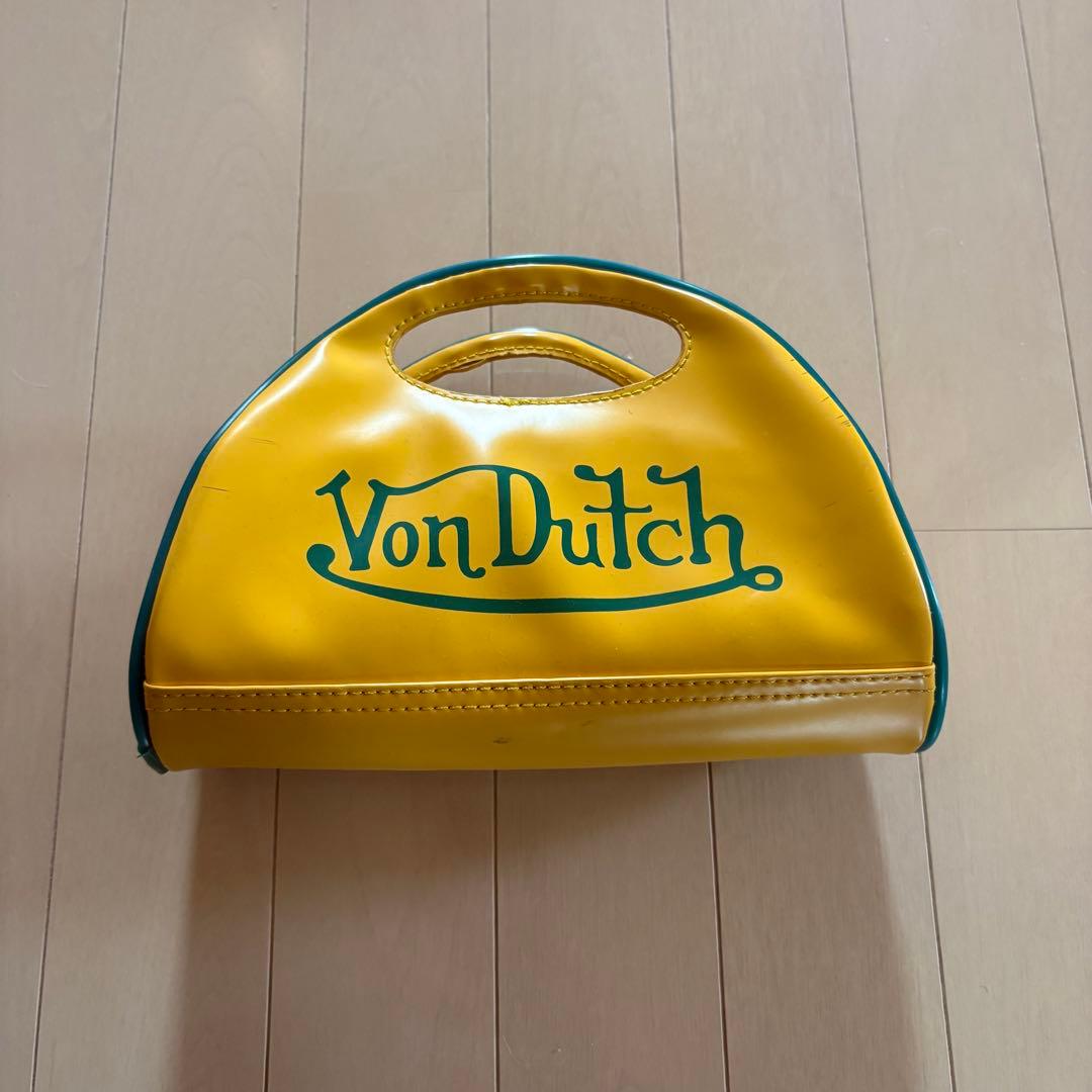 ボンダッチ Von Dutch ミニ クラッチバック 黄色 イエロー