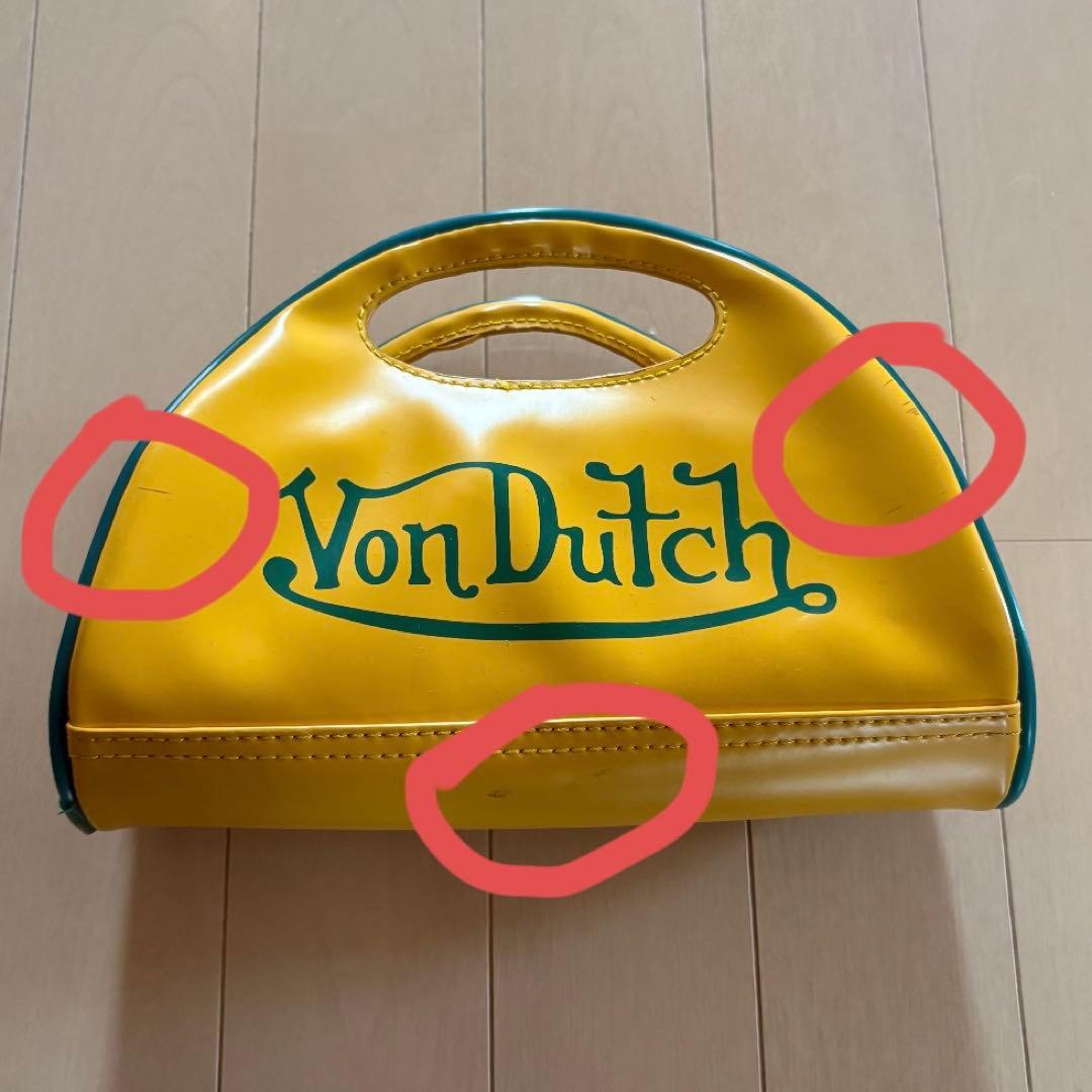 ボンダッチ Von Dutch ミニ クラッチバック 黄色 イエロー