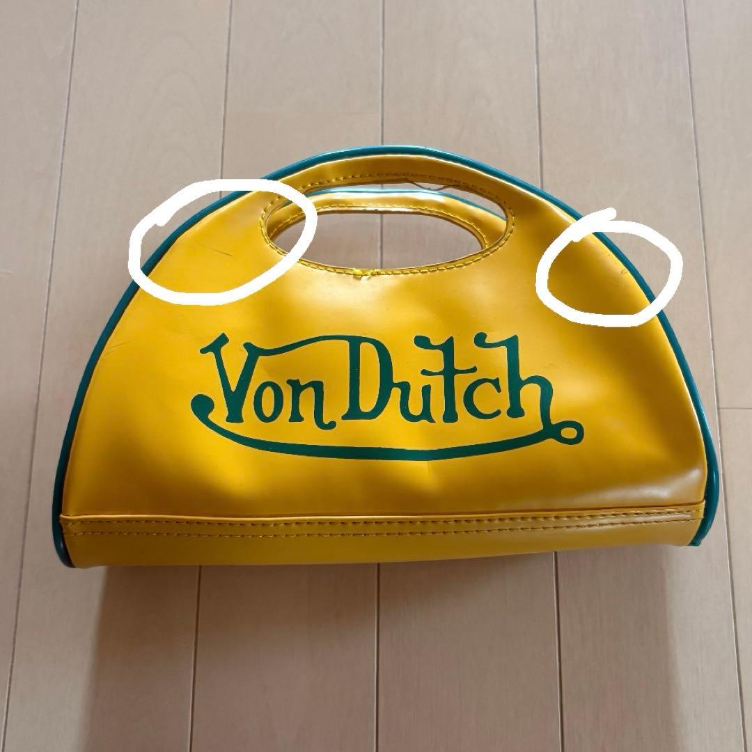 ボンダッチ Von Dutch ミニ クラッチバック 黄色 イエロー
