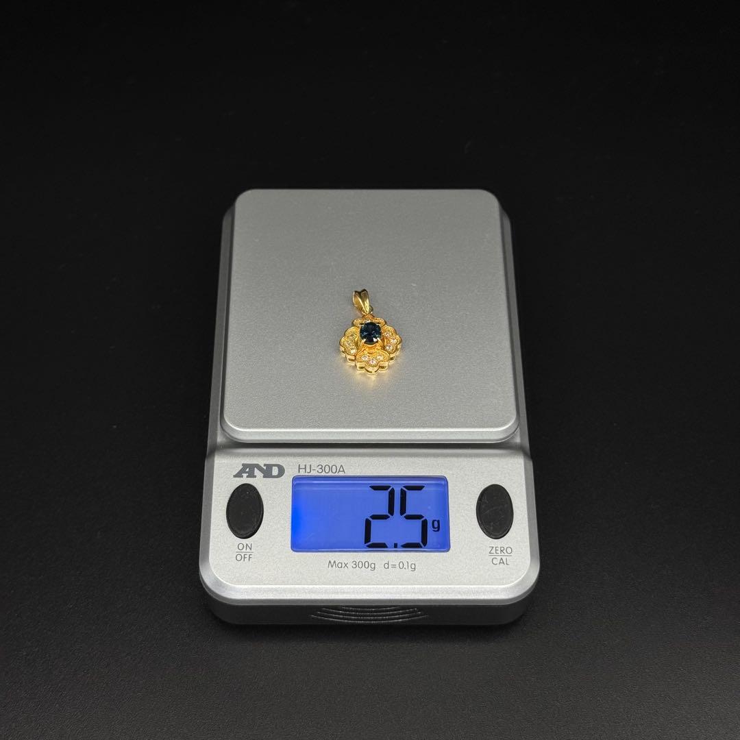 K18 サファイア ダイヤモンドペンダントトップ