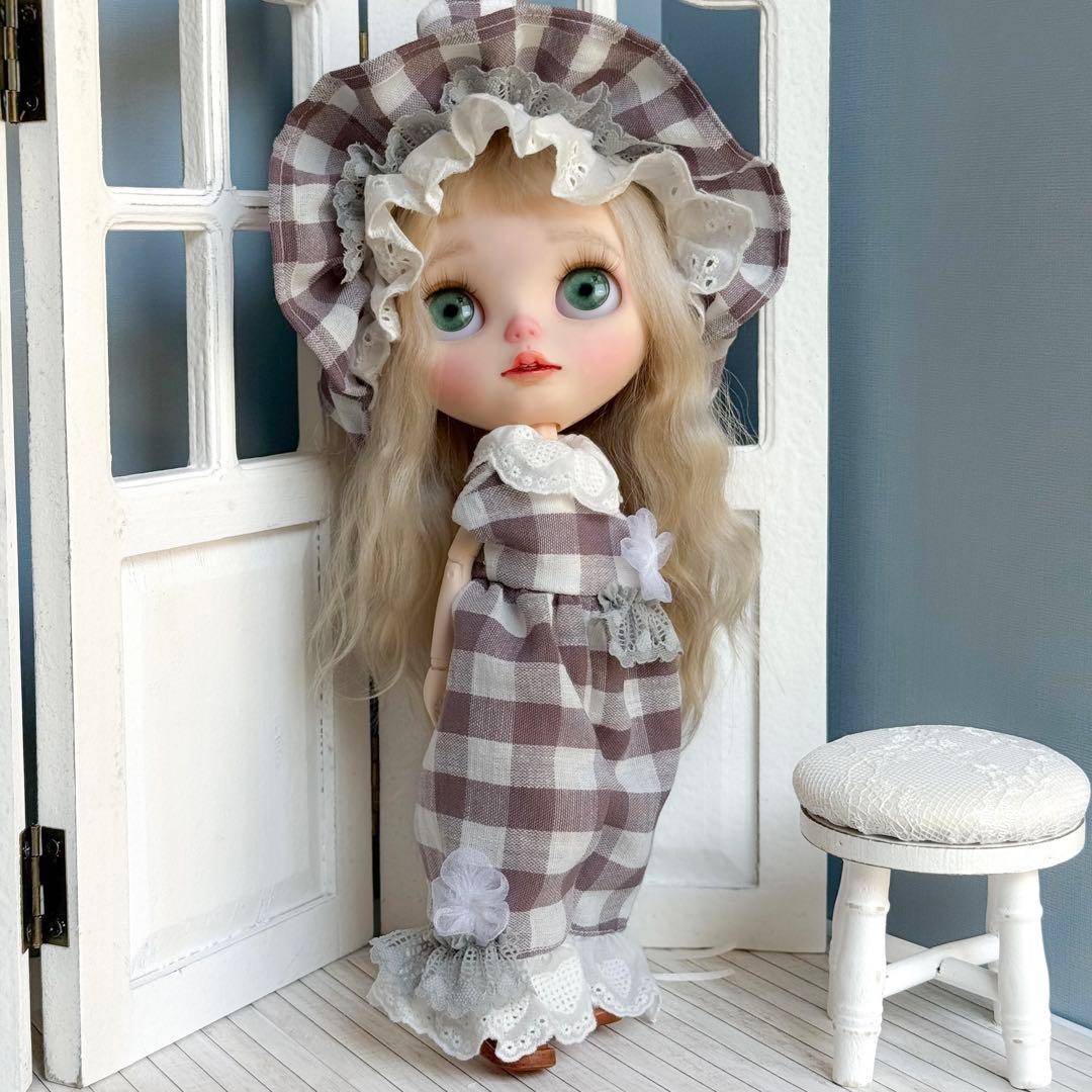 ブライス アウトフィット 服 ナチュラル アンティーク ヘッドドレス 2点セット