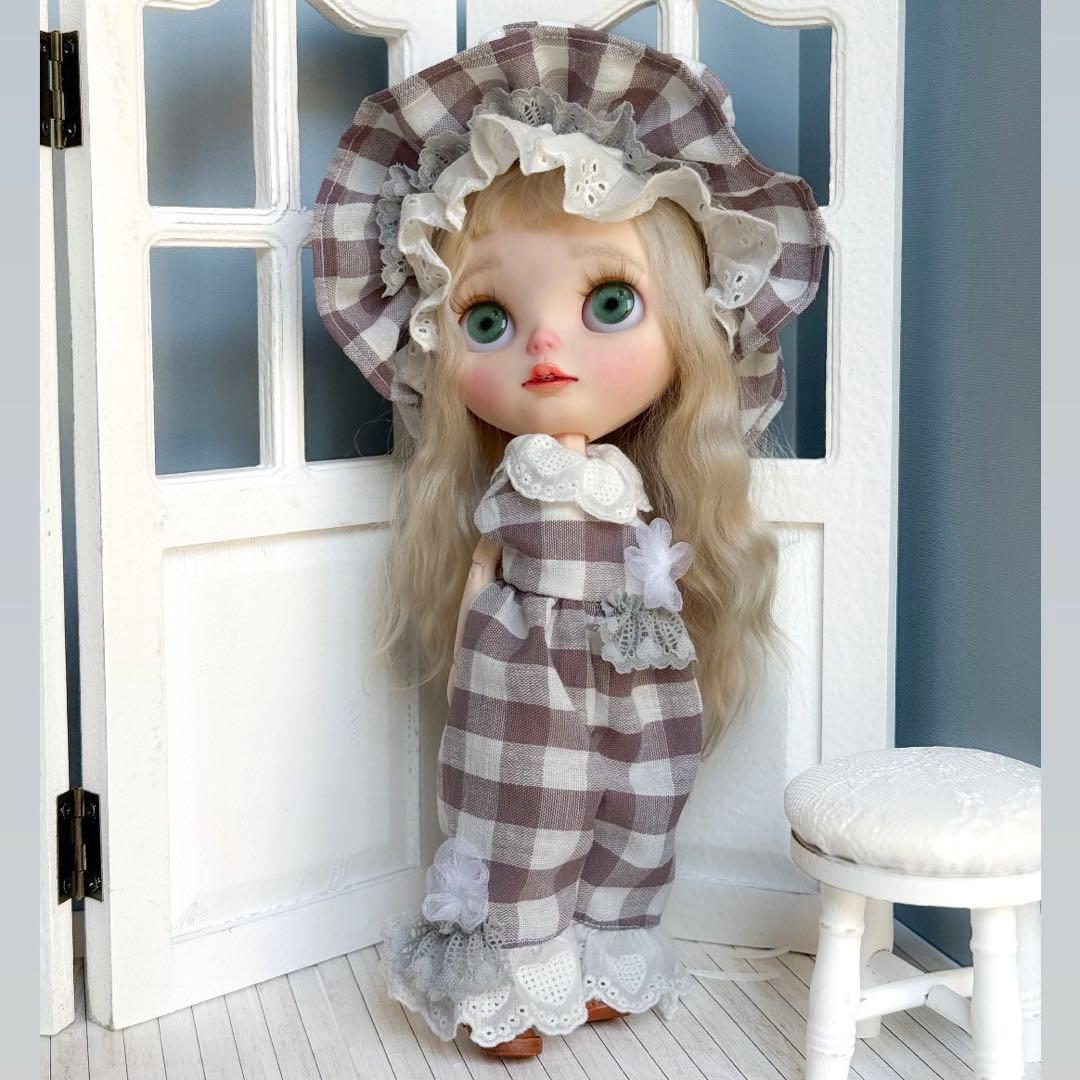 ブライス アウトフィット 服 ナチュラル アンティーク ヘッドドレス 2点セット