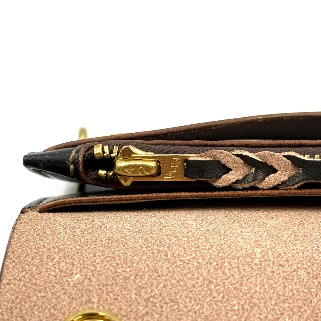 トラッカーウォレット(ブラック)サドルレザー　タロンジッパー　ヴィンテージタイプ