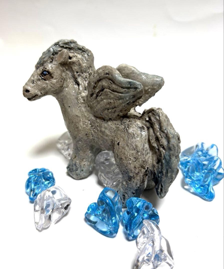 ペガサス✨干支、午年、縁起物、陶器人形、置物、作家、スピリチュアル